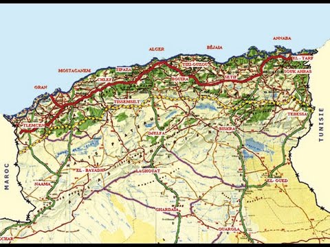 خريطة طرقات الجزائر , يمكنك معرفة حالة الطرق الجزائريه