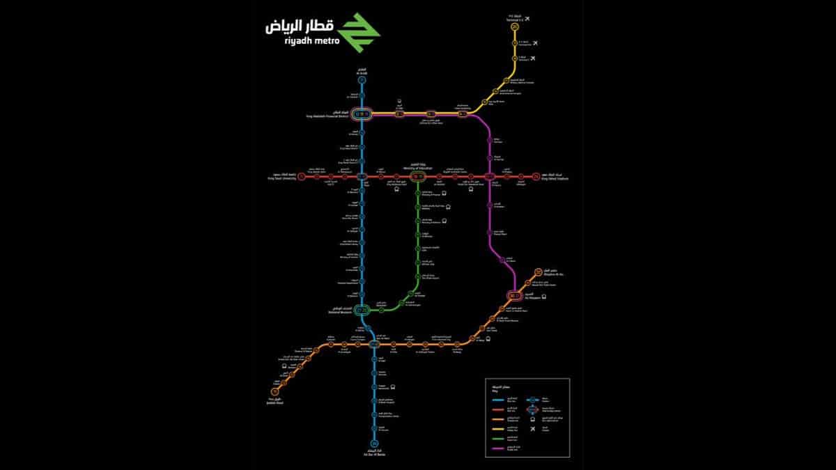 مخطط مترو الرياض , خط سير المترو بمدينة الرياض